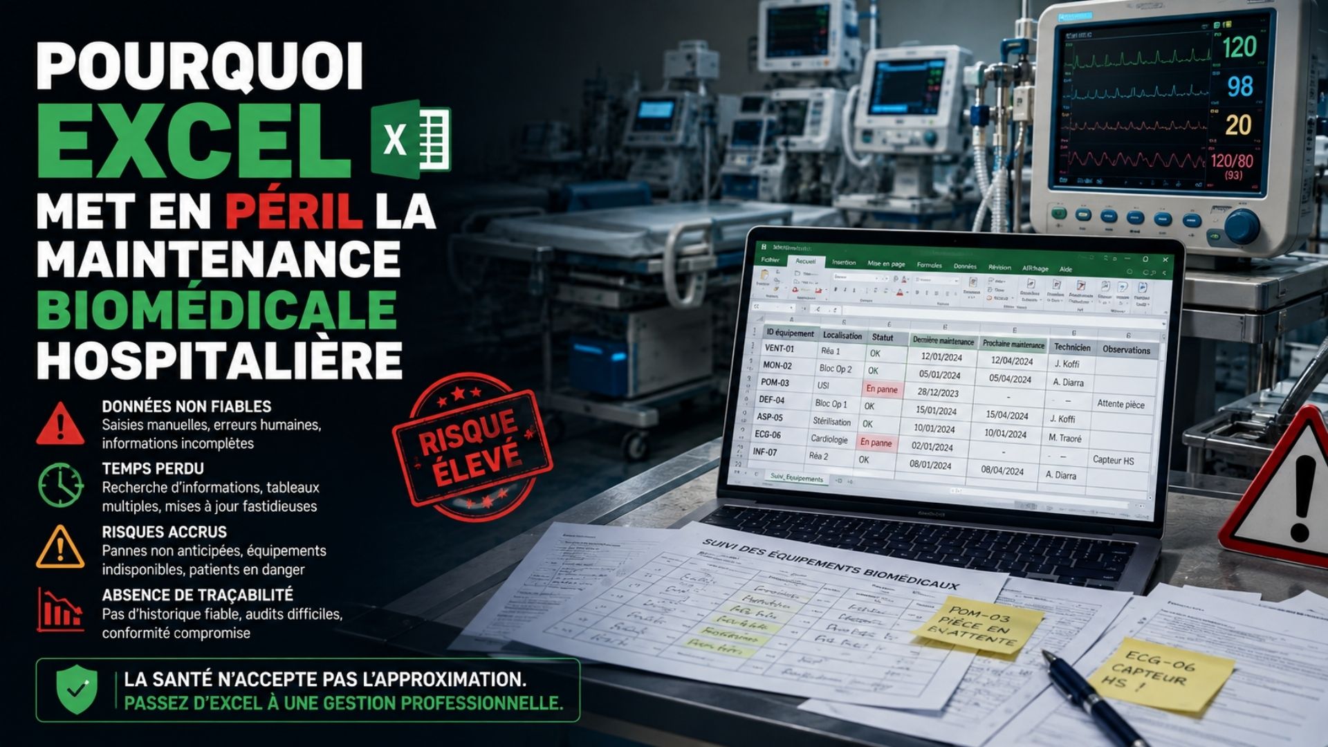 Pourquoi Excel met en péril la maintenance biomédicale hospitalière